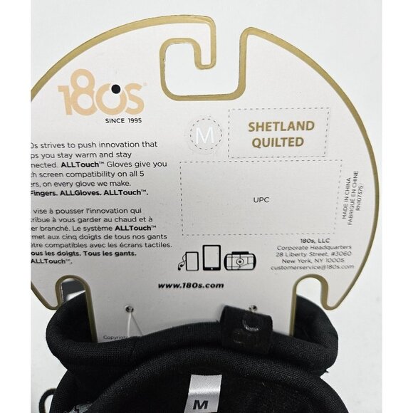 180's Ear Warmers & Touch Screen Glove Women Shetland Gift Set, Medium, Black - Picture 7 of 7